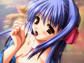 Blue haired girl sky smoking - blue hair free wallpaper