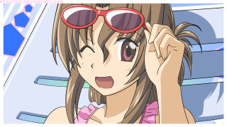 Girl sunglasses pink dress blue - sunglass free wallpaper