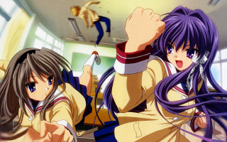 Anime girls purple hair room - purple hair free wallpaper for desktop