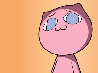 Pink cat blue eyes domqwek - a black nose free wallpaper