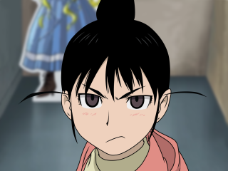 Serious woman ponytaillook hallway cynical - a serious look free wallpaper