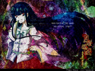 Woman black hair sword purple - a white shirt holding free wallpaper