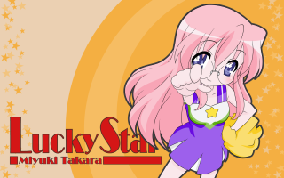 Lucky star cartoon pink hair - lucky free wallpaper