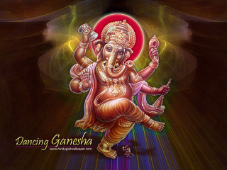 Ganesha red circle head neck - its neck free wallpaper