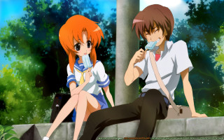 Anime characters woods sitting teeth 2 - her tooth free wallpaper