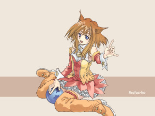 Alice prin girl pointing anime - furry free wallpaper