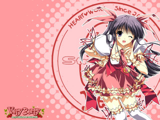 Girl pink background heartwood anime - a pink circle free wallpaper