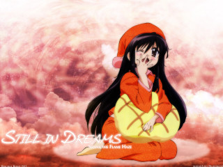 Red outfit girl pillow hug - a red hat free wallpaper