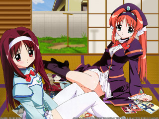 Anime girls room purple outfit - the floor in a room free wallpaper