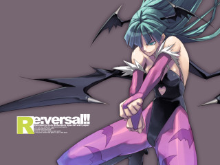 Purple demon girl wings sword - a purple outfit free wallpaper
