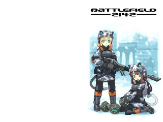 Couple gun cat military armor - official art free wallpaper for desktop