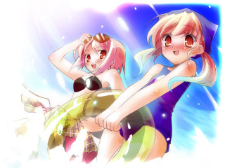 Snow girls tennis bikini sunlight - the snow together free wallpaper