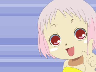 Cartoon girl pink hair pointing - a cartoon girl free wallpaper