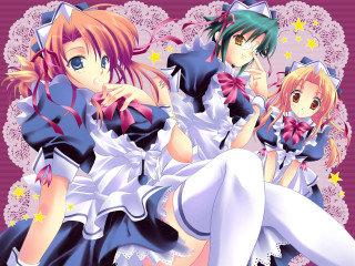 Anime girls green orange starry 2 - hint of yayoi kasuma free wallpaper