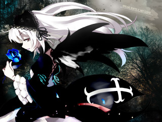 White hair black helmet blue - a black bird free wallpaper