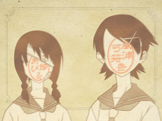 Two girls yandere school uniform - a drawing free wallpaper