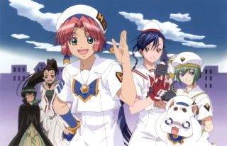 Sailor group clouds cat baioken - a group of people free wallpaper