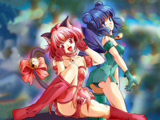 Anime girls red stockings flower - a flower free wallpaper