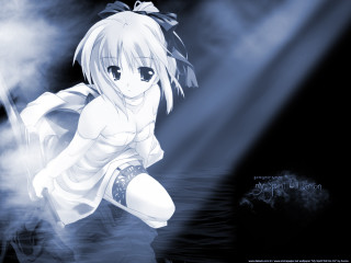 Anime girl bow floating sword - a bow free wallpaper