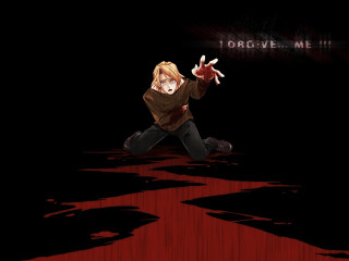 Man blonde artist portrait red - red free wallpaper for desktop