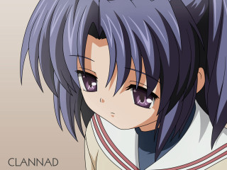 Purple haired girl school uniform - a name free wallpaper