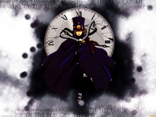 Clock character steampunk surrealism portrait - a purple cape free wallpaper