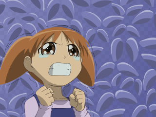 Cartoon girl toothbrush blue leaves - a toothbrush free wallpaper