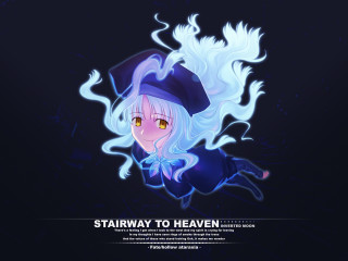 Cartoon girl hat blue dress - a caption free wallpaper