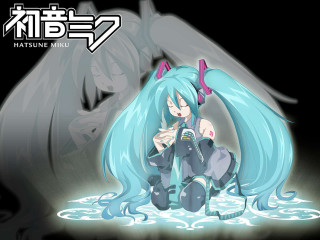 Blue haired anime girl dragon - a text free wallpaper