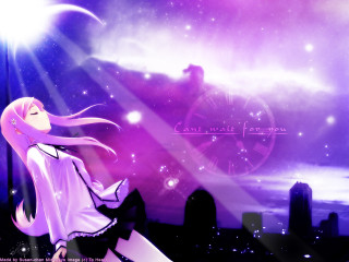Girl long hair city skyline - face free wallpaper for desktop