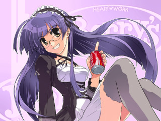 Girl purple hair soda portrait - dorothy coke free wallpaper