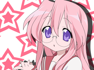 Pink hair girl starry background - background free wallpaper