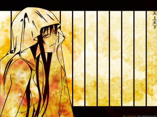 Hooded person bars yellow sunset - in front free wallpaper