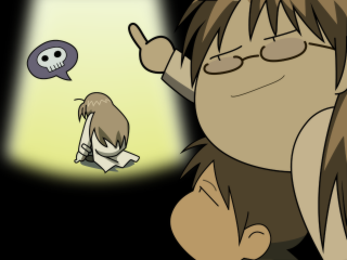 Cartoon character skull dark light - baiōken eishun free wallpaper for desktop