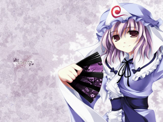 Anime character fan purple background - a white background free wallpaper