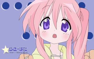 Anime pinkhaired girl star background - anime visual free wallpaper