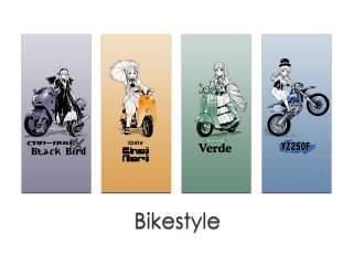 Motorcycle portraits women vehicles yayoi - a woman riding free wallpaper
