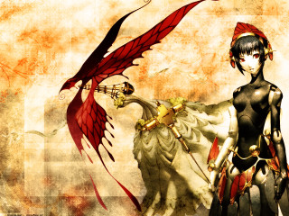 Gothic darkfantasy redbird woman egyptianoutdoors - egyptian art free wallpaper