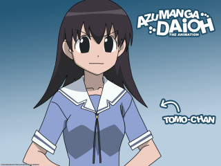 Woman blue shirt black hair 3 - a character portrait free wallpaper