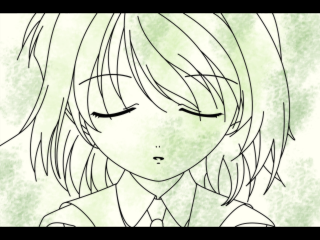 Girl closedeyes tie greenbackground whitepocket - a tie free wallpaper