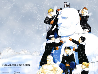 Snowman christmas winter manga boys - a manga drawing free wallpaper for desktop