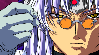 Man glasses white hair yellow - lineart free wallpaper