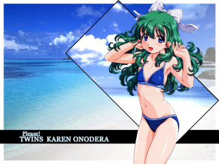Girl beach bikini blue sky - a girl in a bikini free wallpaper