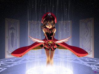 Flying cartoon astronaut redcape magic - a red cape free wallpaper