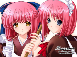 Anime girls pink hair brown - a red umbrella free wallpaper