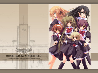 Anime girls clocktower schooluniform thighhighs - lostfish free wallpaper