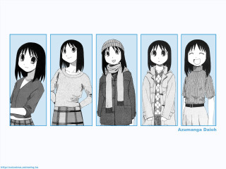 Anime girls floral plaid pleated - blue stripe free wallpaper