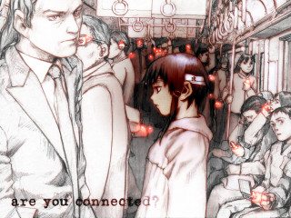 Train connection analytical cyberpunk ghost - a drawing of a man and a woman free wallpaper