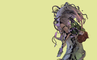 Woman costume knife creature back - her back free wallpaper