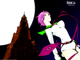 Pink hair green tie building - a green tie free wallpaper